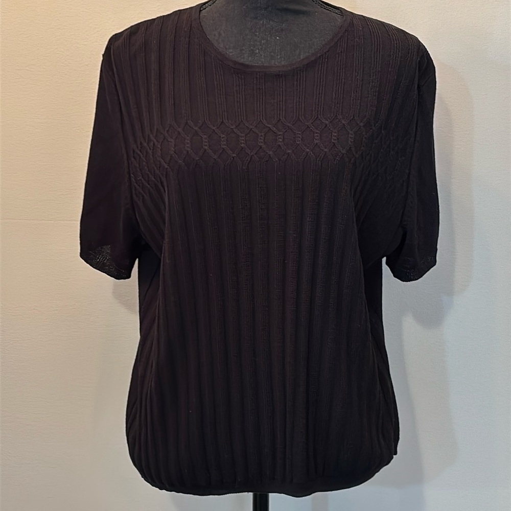 Norton‎ McNaughton Women’s Size XL Black Short Sleeve Top